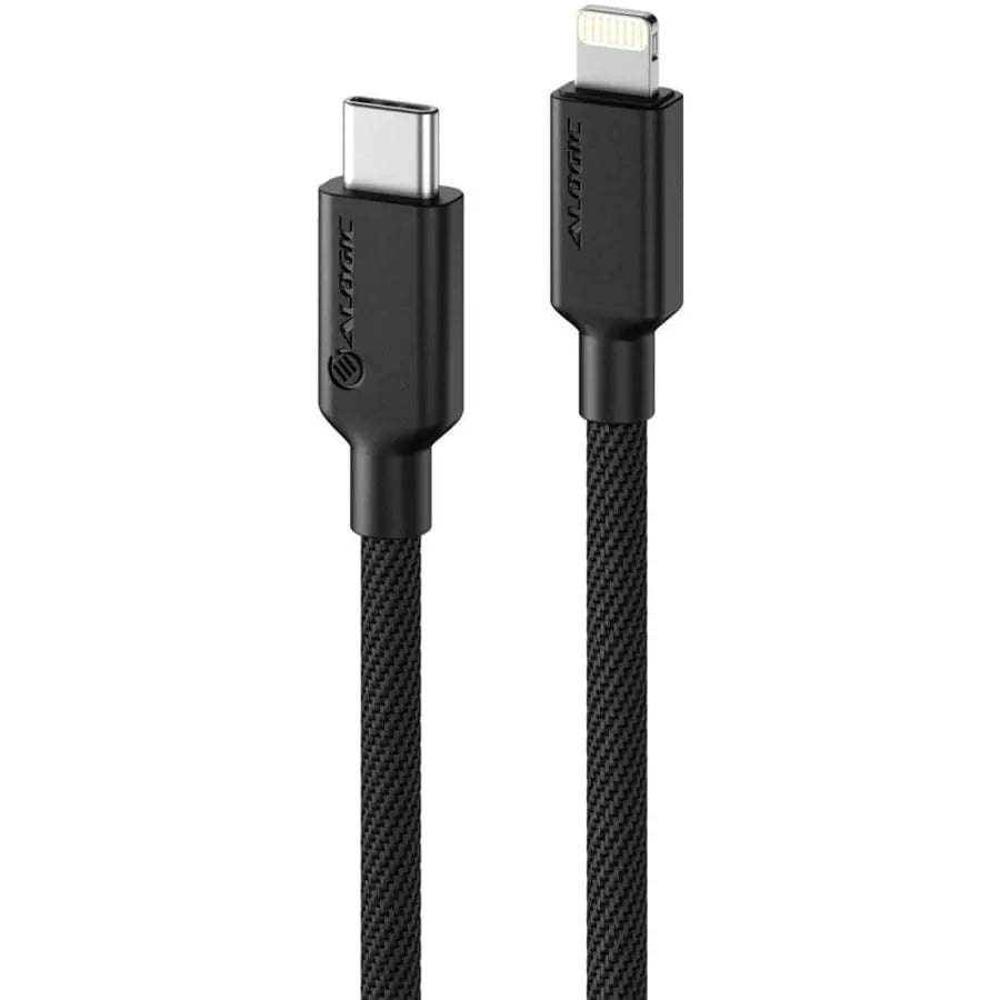 ALOGIC ALOGIC Elements PRO USB-C to Lightning 1m Cable - Black - 3.28 ft Lightning/USB-C Data Transfer Cable for iPhone, iPad, iPod - First End: 1 x USB Type C - Male - Second End: 1 x Lightning - Male - 480 Mbit/s - MFI - Black - 1