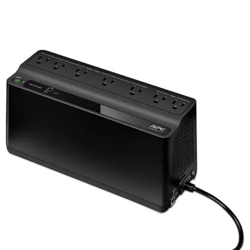 APC APC Back-UPS 600 VA Battery Backup System, 7 Outlets, 120 VA, 490 J - BE600M1