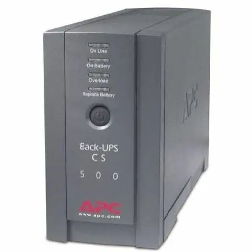 APC APC Back-UPS CS 500VA Tower UPS - 500VA/300W - 3 Minute Full Load - 3 x NEMA 5-15R - Battery Backup System, 3 x NEMA 5-15R - Surge-protected