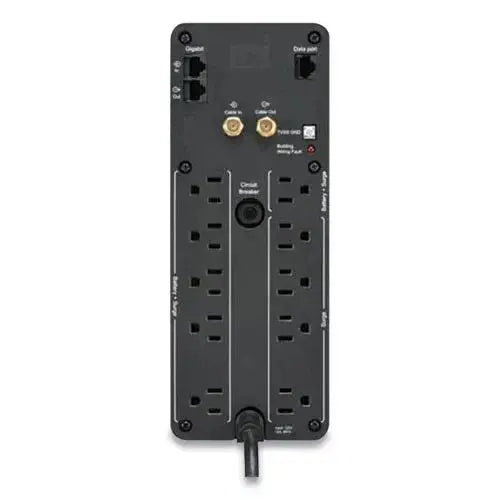 APC APC Back-UPS PRO BR Series SineWave Battery Backup System, 10 Outlets, 1,000 VA, 1,080 J - BR1000MS