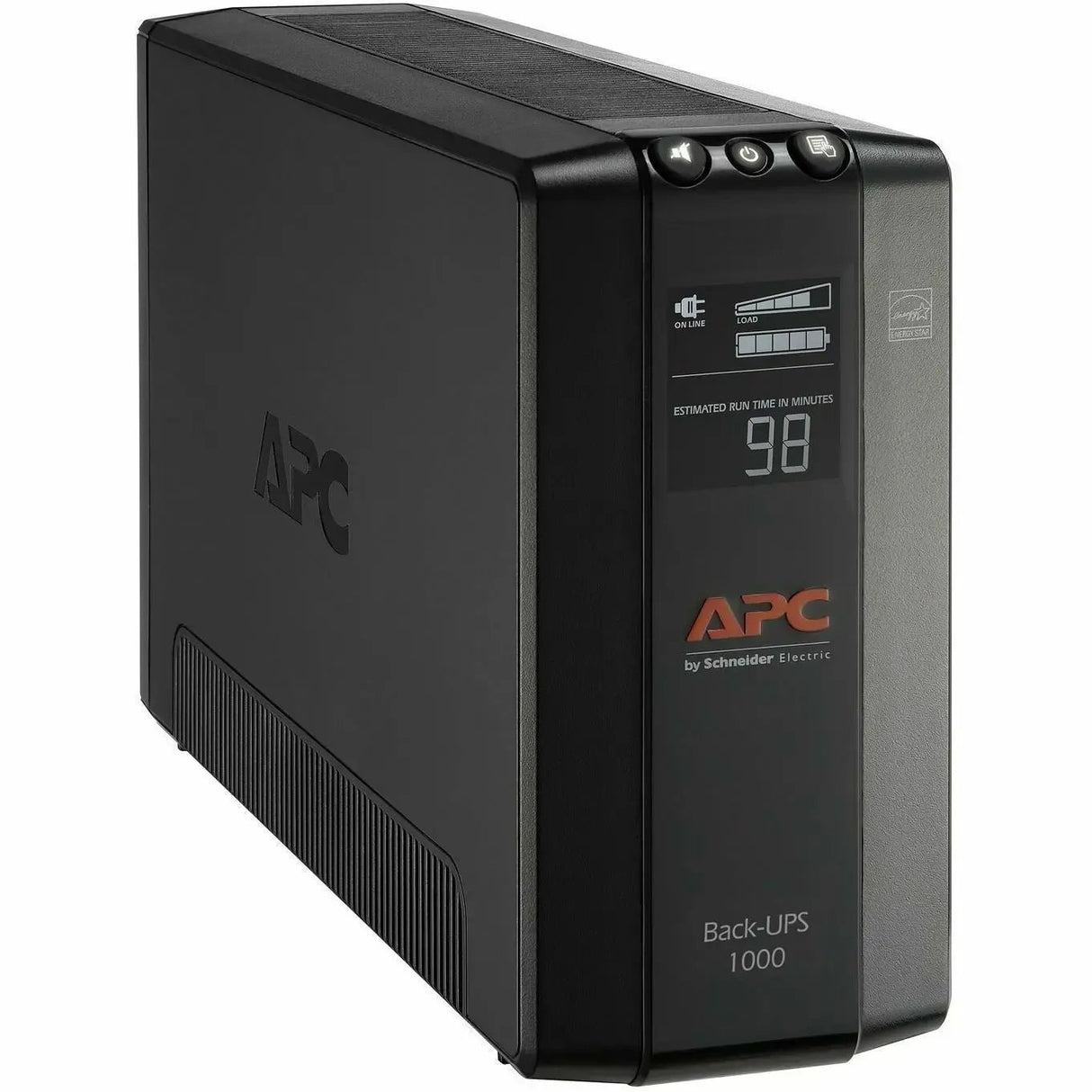 APC APC by Schneider Electric Back UPS Pro BX1000M, Compact Tower, 1000VA, AVR, LCD, 120V - Tower - AVR - 12 Hour Recharge - 4.30 Minute Stand-by - 120 V AC Input - 120 V AC Output - 8 x NEMA 5-15R - BX1000M