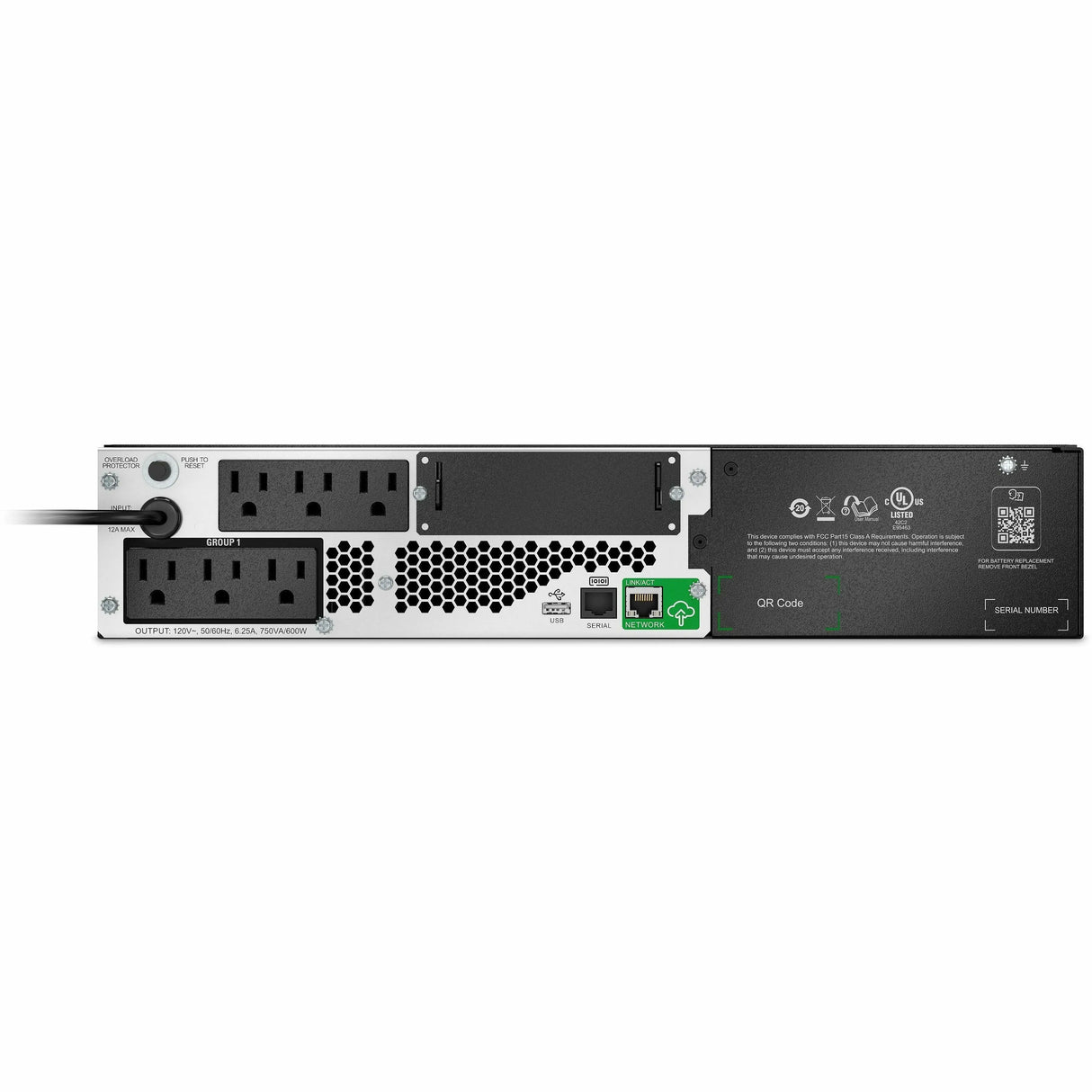 APC APC by Schneider Electric Smart-UPS SMTL750RM2UC Rack-mountable 750VA UPS (Not for sale in Vermont) - 2U Rack-mountable - AVR - 3 Hour Recharge - 5.70 Minute Stand-by - 120 V AC Input - 120 V AC Outpu... - SMTL750RM2UC