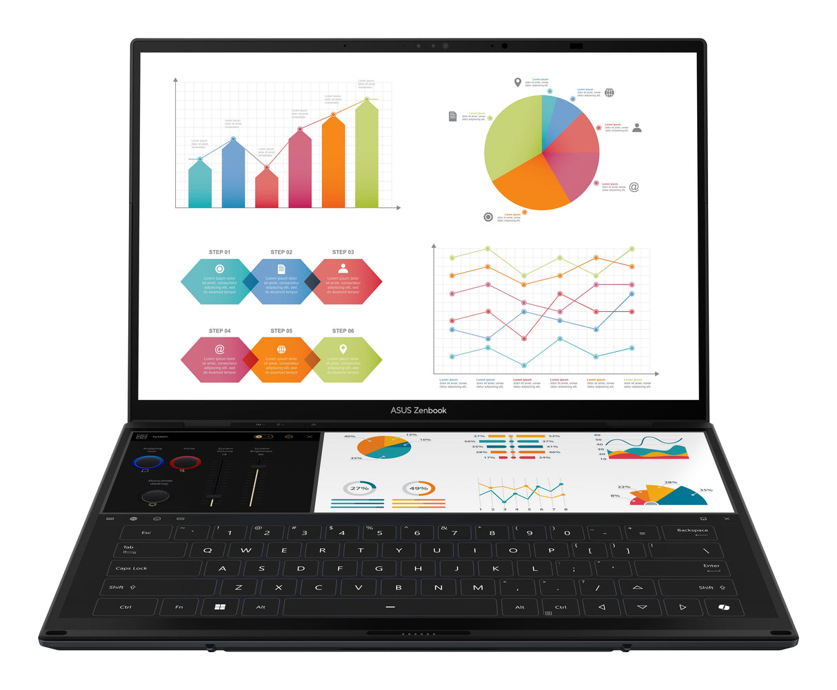 ASUS AI Laptop ASUS Zenbook Duo UX8406CA-PS99T Intel Core Ultra 9 285H Hybrid (2-in-1) 35.6 cm (14") Touchscreen 3K 32 GB LPDDR5x-SDRAM 1 TB SSD Wi-Fi 7 (802.11be) Windows 11 Home Grey - UX8406CA-PS99T