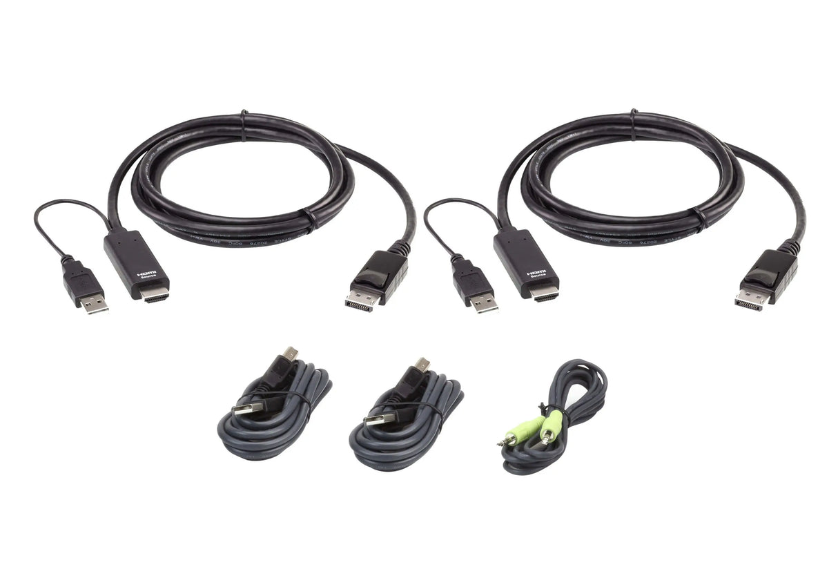 ATEN ATEN 1.8M USB Universal Dual Display Secure KVM Cable Kit