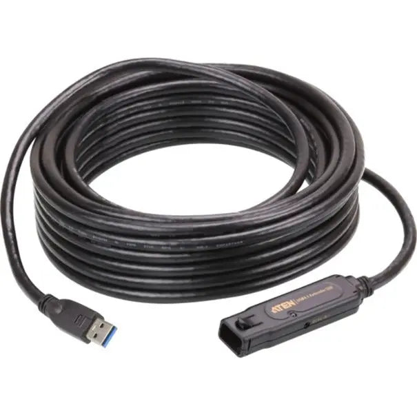 ATEN ATEN 10m USB3.1 Gen1 Extender Cable-TAA Compliant - 32.81 ft USB Data Transfer Cable - First End: 1 x USB 3.1 Type A - Male - Second End: 1 x USB 3.1 Type A - Female - 5 Gbit/s - Extension Cable - Bla - UE3310