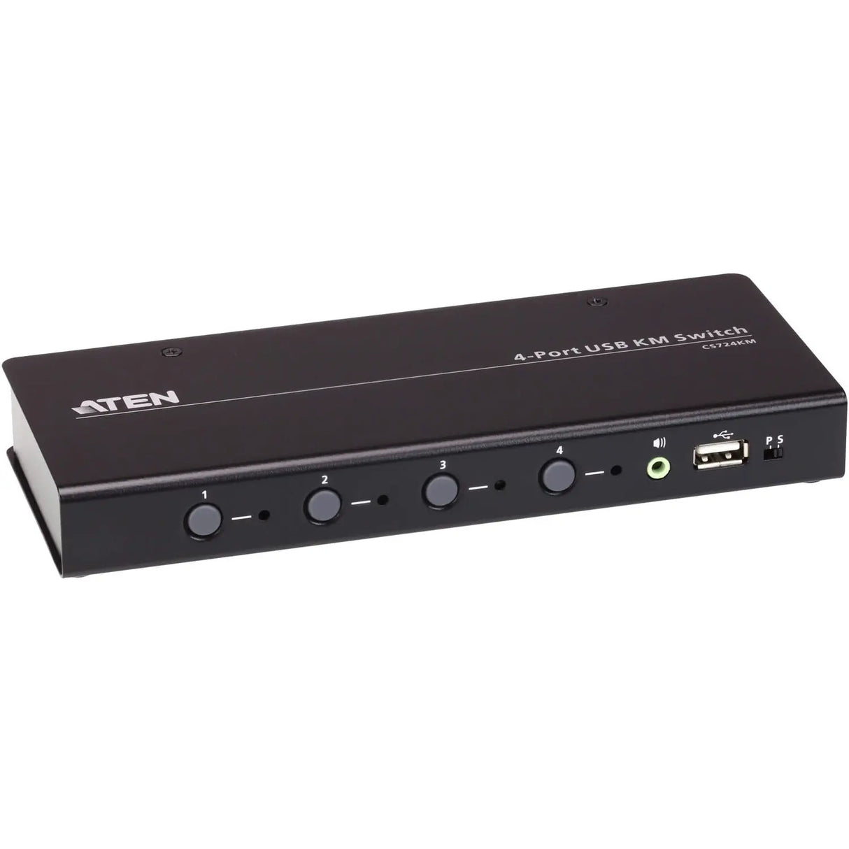 ATEN ATEN 4-port USB Boundless KM Switch - 4 Computer(s) - 1 Local User(s) - 1 x Network (RJ-45) - 8 x USB - Rack-mountable - CS724KM