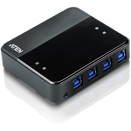 ATEN ATEN 4 x 4 USB 3.1 Gen1 Peripheral Sharing Switch - USB Type B - External - 4 USB Port(s) - 4 USB 3.1 Port(s) - PC, Mac, Linux - US434