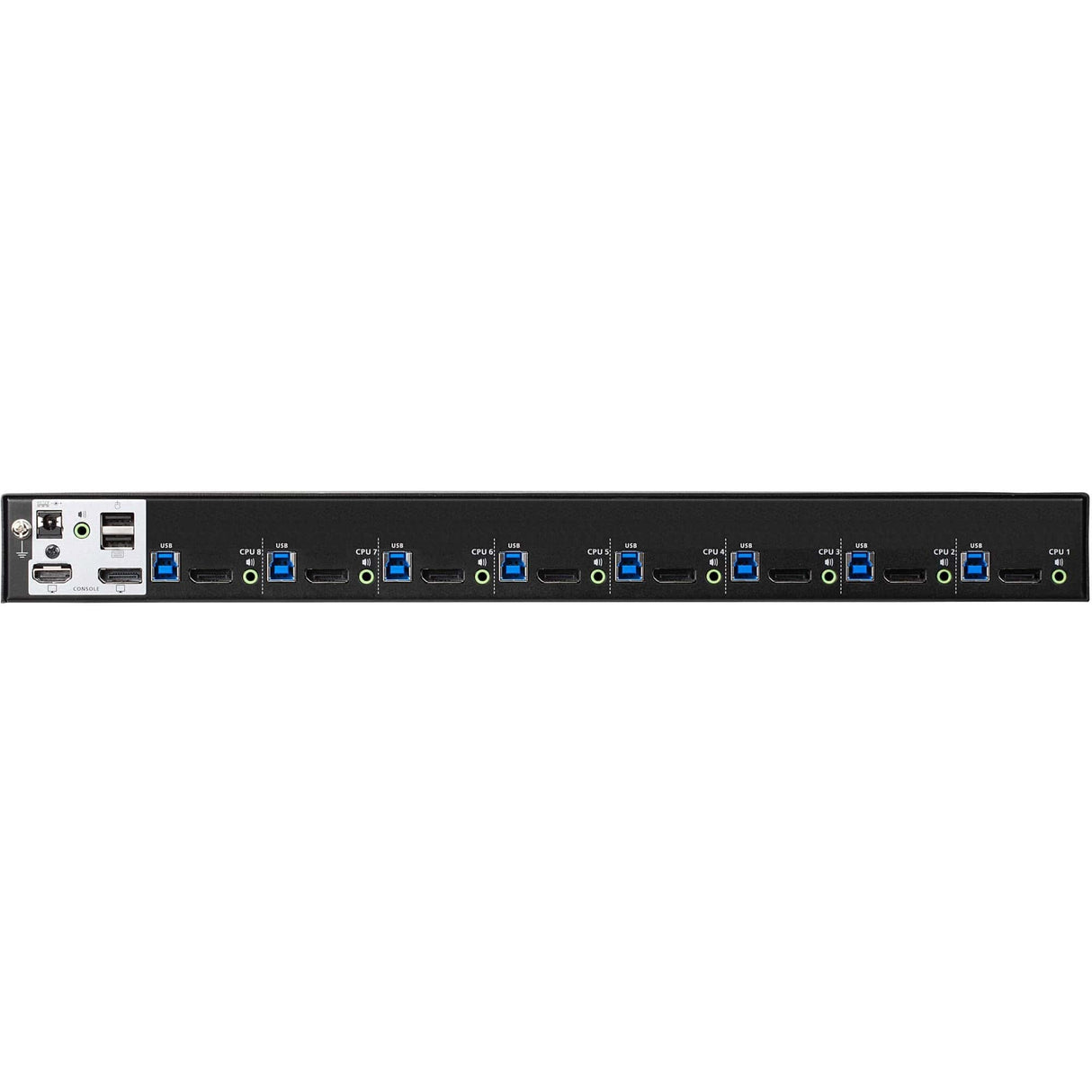 ATEN ATEN CS19208 8-Port USB 3.0 4K DisplayPort KVM Switch with Rack Mounting Kit - 8 Computer(s) - 1 Local User(s) - 4096 x 2160 - 12 x USB - 1 x HDMI - 9 x DisplayPort - CS19208