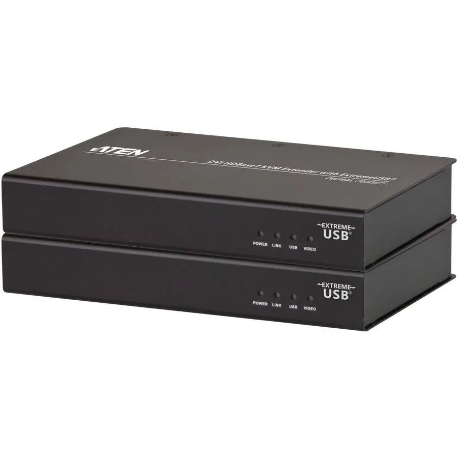 ATEN ATEN DVI HDBaseT KVM Extender with ExtremeUSB-TAA Compliant - 1 Computer(s) - 1 Remote User(s) - 328.08 ft Range - WUXGA - 1920 x 1200 Maximum Video Resolution - 2 x Network (RJ-45) - 6 x USB - 2 x DV... - CE610A
