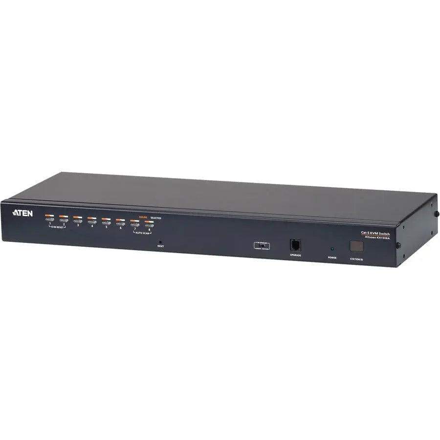 ATEN ATEN KH1508A KVM Extender - 8 Computer(s) - UXGA - 1600 x 1200 Maximum Video Resolution - 8 x Network (RJ-45) - 2 x PS/2 Port - 1 x VGA - 110 V AC, 220 V AC Input Voltage - Rack-mountable - 1U - KH1508A