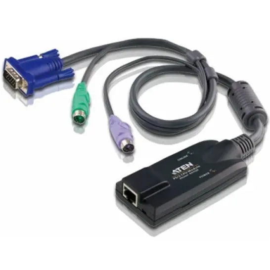 ATEN ATEN KVM Cable-TAA Compliant - USB KVM Cable for Keyboard, Mouse, Monitor, KVM Switch, Video Device - First End: 1 x RJ-45 Network - Female - Second End: 1 x 6-pin Mini-DIN (PS/2) - Female, 1 x 6-pin ... - KA7520