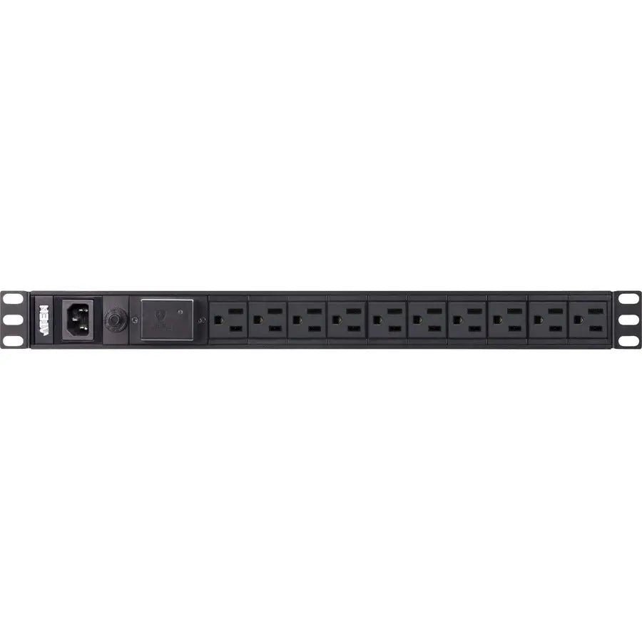 ATEN ATEN PE0110S 10-Outlets PDU - Basic - NEMA 5-15P - 10 x NEMA 5-15R - 120 V AC - 1U - Rack-mountable, Wall-mountable - PE0110SA