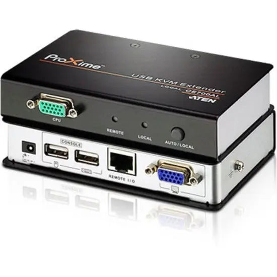 ATEN ATEN Proxime CE700A KVM Console/Extender - 1 Computer(s) - 1 Local User(s) - 1 Remote User(s) - 492.13 ft Range - WUXGA - 1920 x 1200 Maximum Video Resolution - 2 x Network (RJ-45) - 4 x USB - 2 x VGA... - CE700A
