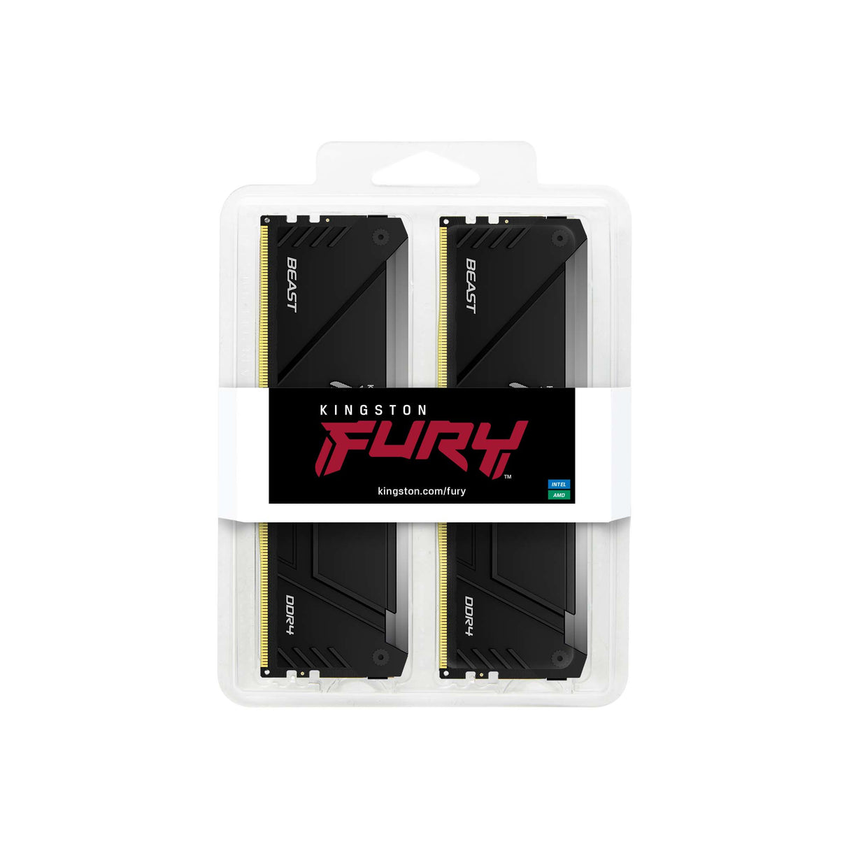 Kingston Technology FURY Beast 16GB 3600MT/s DDR4 CL17 DIMM (Kit of 2) RGB - KF436C17BB2AK2/16