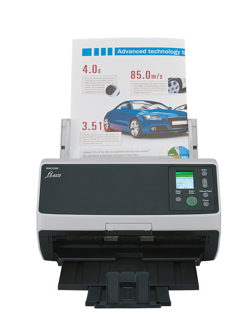 Ricoh fi-8170 ADF + Manual feed scanner 600 x 600 DPI A4 Black, Grey - PA03810-B055