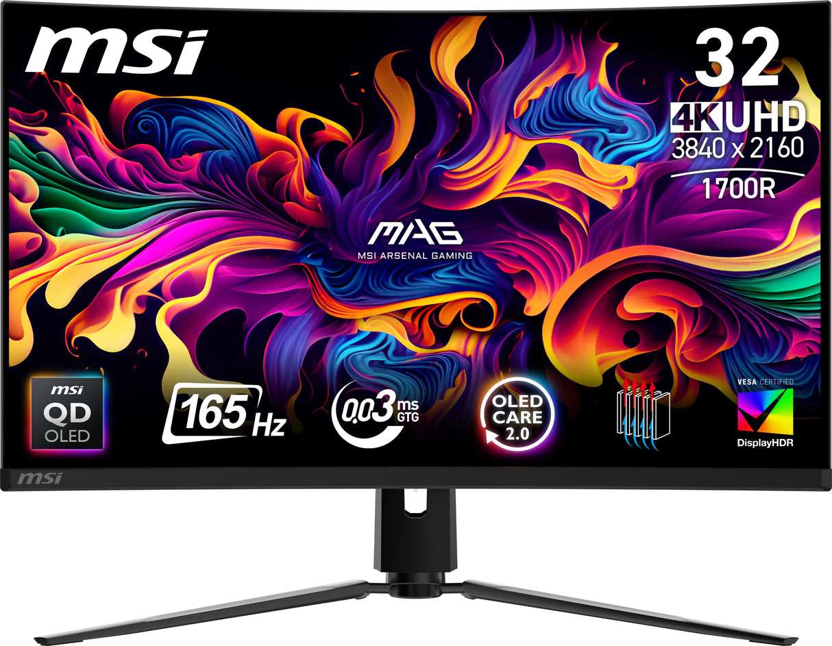 MSI MAG 321CUP QD-OLED computer monitor 80 cm (31.5") 3840 x 2160 pixels 4K Ultra HD Black - MAG321CUPQDOLED