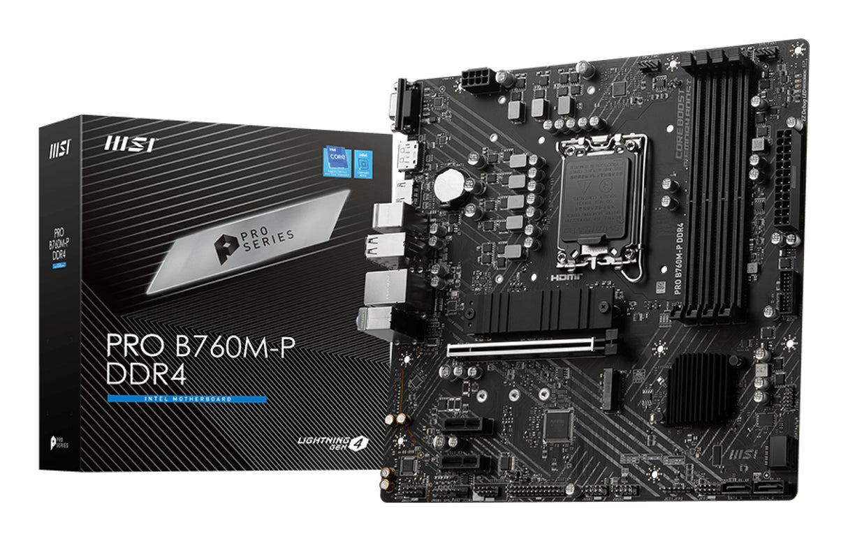 MSI PRO B760M-P DDR4 motherboard Intel B760 LGA 1700 micro ATX - B760MPD4
