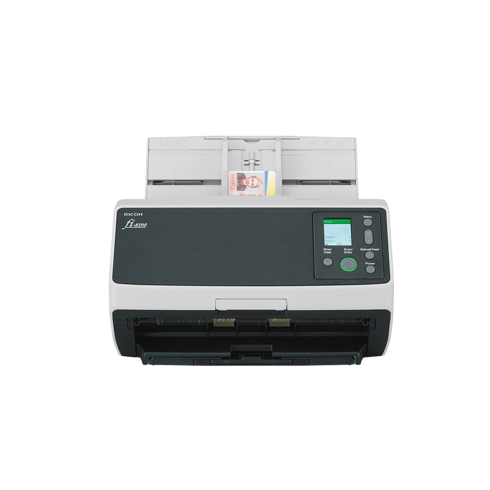 Ricoh fi-8190 ADF + Manual feed scanner 600 x 600 DPI A4 Black, Grey - PA03810-B005