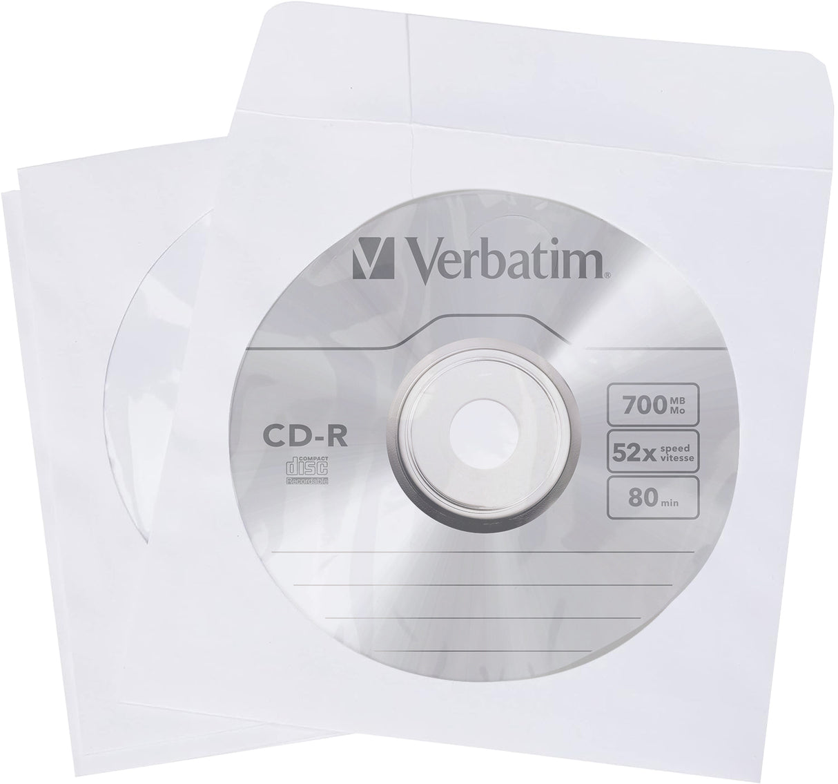 Verbatim CD Sleeves (Paper) 100pk - 49976