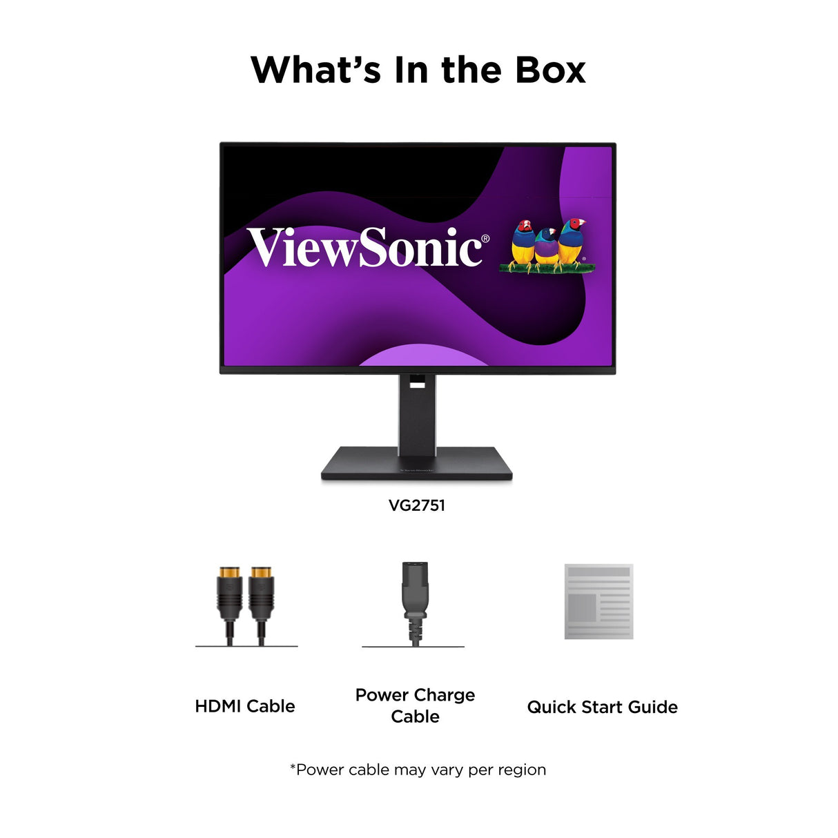 Viewsonic VG Series VG2751 computer monitor 68.6 cm (27") 1920 x 1080 pixels Full HD LED Black - VG2751
