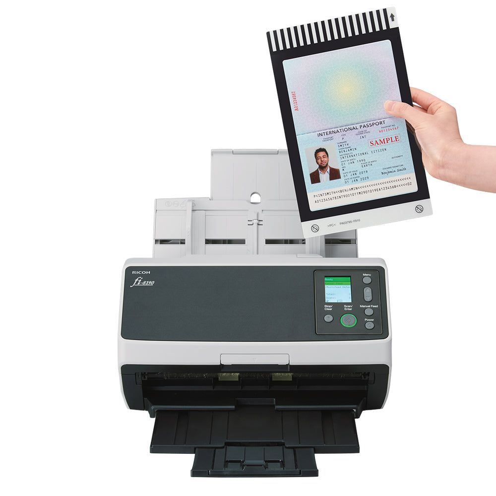 Ricoh fi-8190 ADF + Manual feed scanner 600 x 600 DPI A4 Black, Grey - PA03810-B005