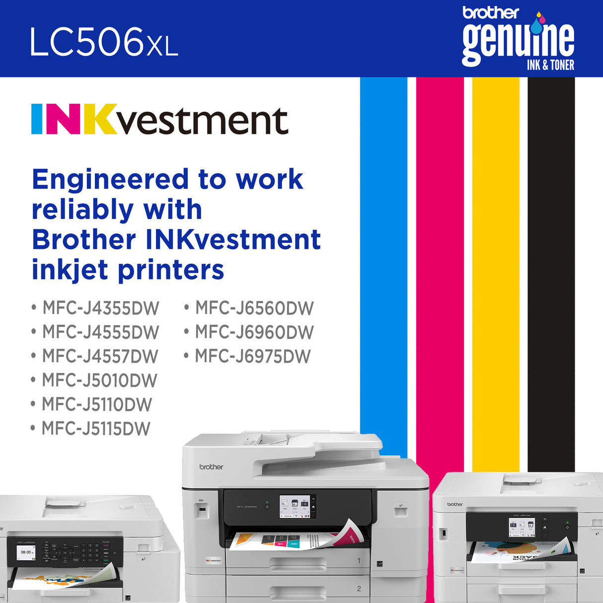 Brother High Yield Yellow Ink Cartridge (1,500 Yield) - LC506XLYS