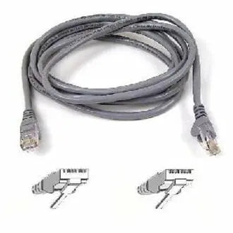 BELKIN Belkin Cat. 6 UTP Patch Cable - RJ-45 Male - RJ-45 Male - 30ft - Gray - A3L980-30-S