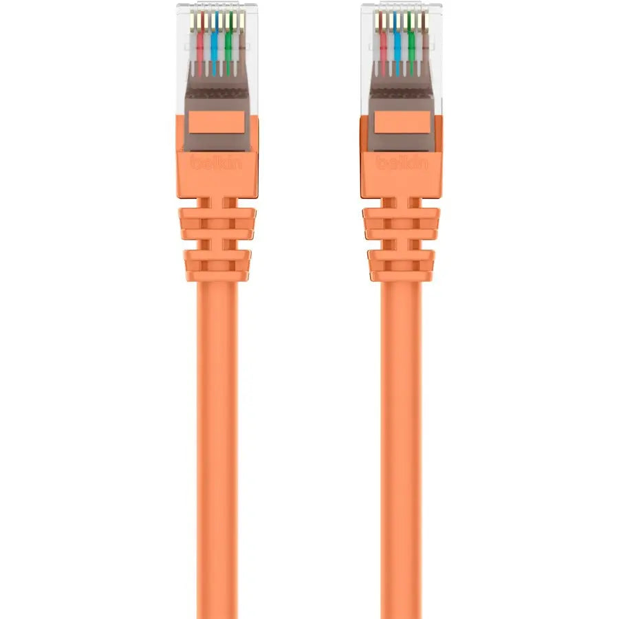 BELKIN Belkin Cat5e Patch Cable - RJ-45 Male Network - RJ-45 Male Network - 10ft - Orange