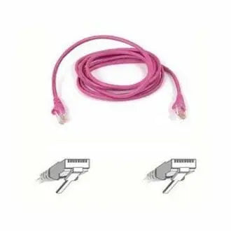 BELKIN Belkin Cat5e Patch Cable - RJ-45 Male Network - RJ-45 Male Network - 4ft - Pink - A3L791-04-PNK