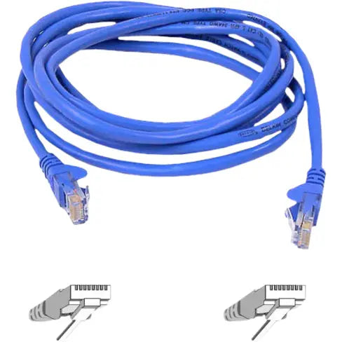 BELKIN Belkin Cat6 Snagless Patch Cable, 5 Feet Blue - 5 ft Category 6 Network Cable for Network Device - First End: 1 x RJ-45 Network - Male - Second End: 1 x RJ-45 Network - Male - Patch Cable - Blue - A3L980-05-BLU