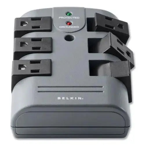 BELKIN BELKIN Pivot Plug Surge Protector, 6 AC Outlets, 1,080 J, Gray - BP106000