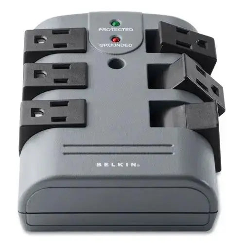 BELKIN BELKIN Pivot Plug Surge Protector, 6 AC Outlets, 1,080 J, Gray - BP106000