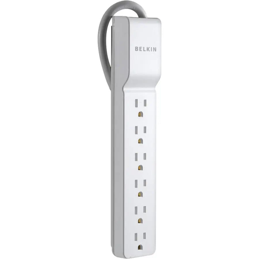 BELKIN Belkin® Home/Office Series Surge Protector With 6 Outlets, 2.5' Cord - Receptacles: 6 - 555J - BE106000-2.5