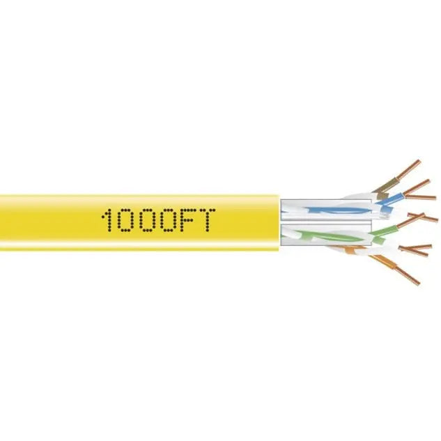 BLACK BOX Black Box GigaTrue 550 Cat.6 Bulk Cable - Bare Wire - Bare Wire - 1000ft - Yellow - EYN872A-PB-1000