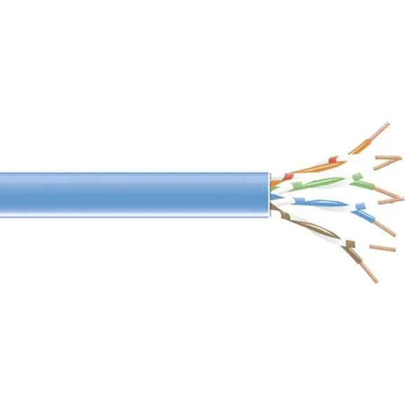 BLACK BOX Black Box GigaTrue Cat.6 UTP Network Cable - 1000 ft Category 6 Network Cable for Patch Panel, Wallplate, Network Device - First End: Bare Wire - Second End: Bare Wire - 1 Gbit/s - CM - 24 AWG - Blue - EVNSL0641A-1000