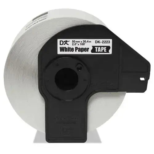BROTHER BROTHER Continuous Paper Label Tape, 2" x 100 ft, Black/White - DK2223