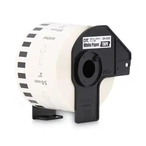 BROTHER BROTHER Continuous Paper Label Tape, 2" x 100 ft, Black/White - DK2223
