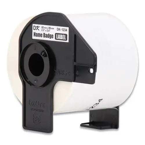 BROTHER BROTHER Die-Cut Name Badge Labels, 2.3 x 3.4, White, 260 Labels/Roll, 3 Rolls/Pack - DK12343PK