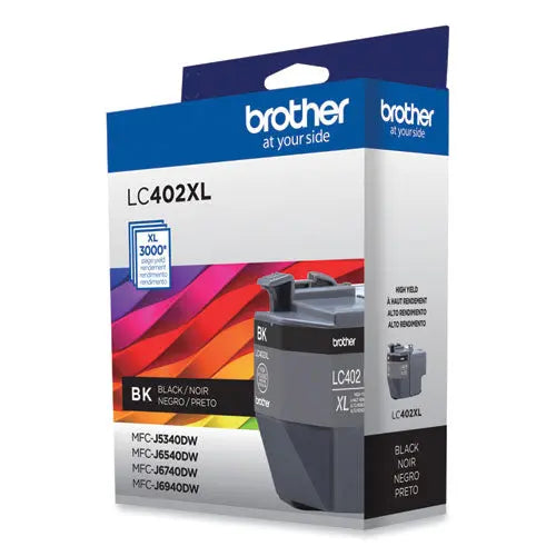 BROTHER BROTHER High-Yield Ink, 3,000 Page-Yield, Black - LC402XLBKS