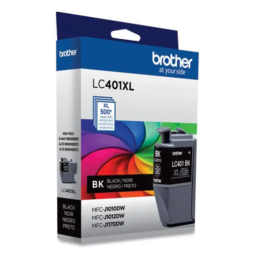 BROTHER BROTHER High-Yield Ink, 500 Page-Yield, Black - LC401XLBKS