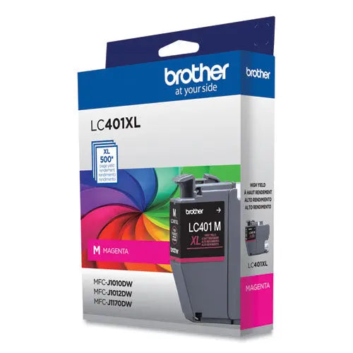 BROTHER BROTHER High-Yield Ink, 500 Page-Yield, Magenta - LC401XLMS