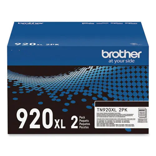 BROTHER BROTHER High-Yield Toner, 12,000 Page-Yield, Black, 2/Pack - TN920XL2PK