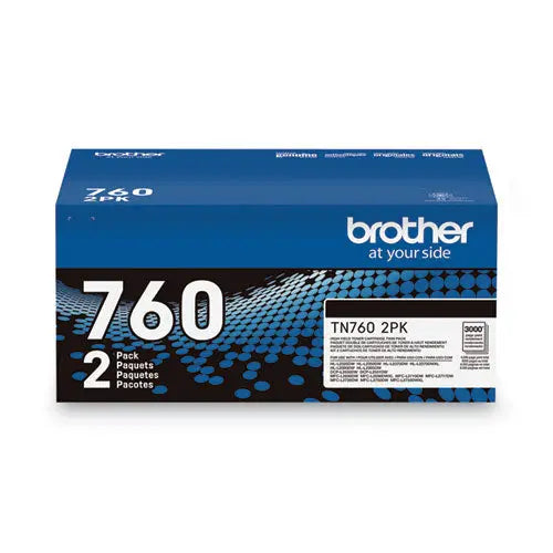 BROTHER BROTHER High-Yield Toner, 3,000 Page-Yield, Black, 2/Pack - TN7602PK