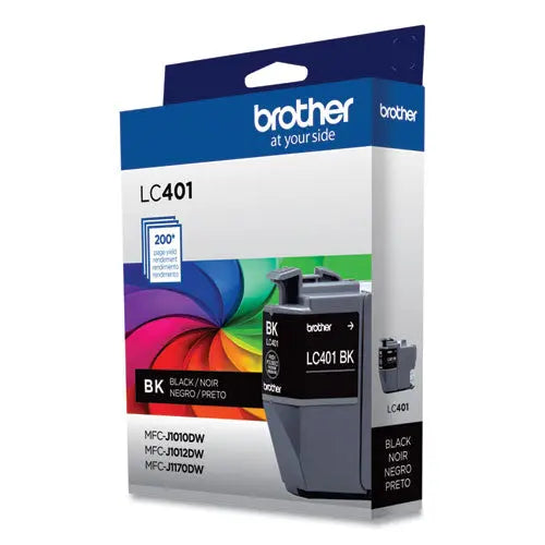 BROTHER BROTHER Ink, 200 Page-Yield, Black - LC401BKS