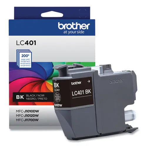 BROTHER BROTHER Ink, 200 Page-Yield, Black - LC401BKS