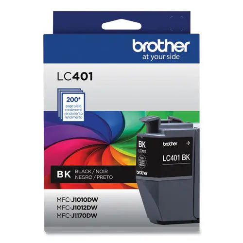 BROTHER BROTHER Ink, 200 Page-Yield, Black - LC401BKS