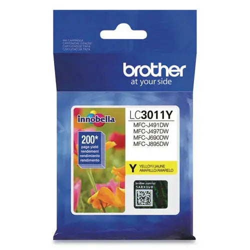 BROTHER BROTHER Ink, 200 Page-Yield, Yellow - LC3011Y