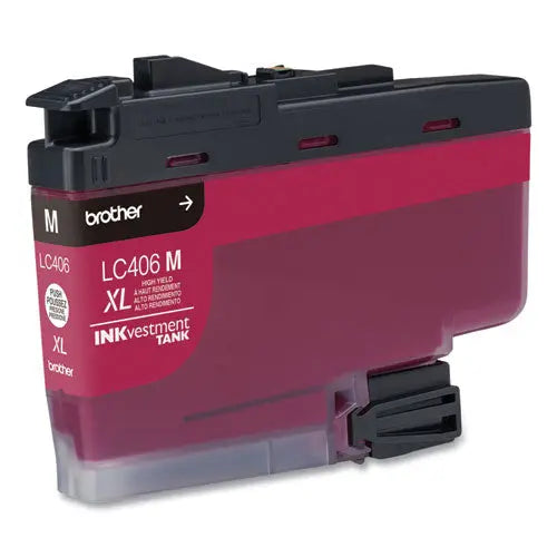 BROTHER BROTHER INKvestment High-Yield Ink, 5,000 Page-Yield, Magenta - LC406XLMS