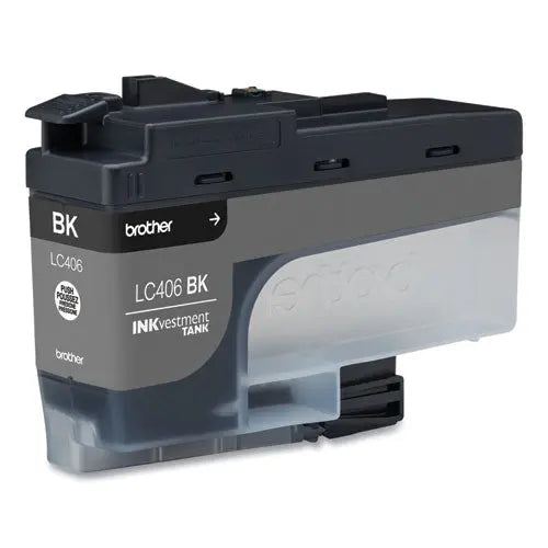 BROTHER BROTHER INKvestment Ink, 3,000 Page-Yield, Black - LC406BKS