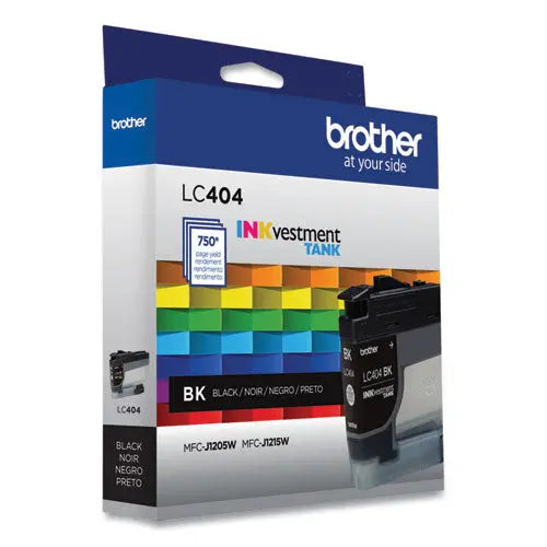 BROTHER BROTHER INKvestment Ink, 750 Page-Yield, Black - LC404BKS